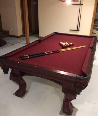 Solid Oak Billiard Table